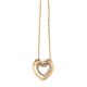 thumbnail image 2 of Collar de cadena de clavícula Yashi con diamantes de imitación y colgante de cristal de doble corazón dorado 22381, 2 of 5