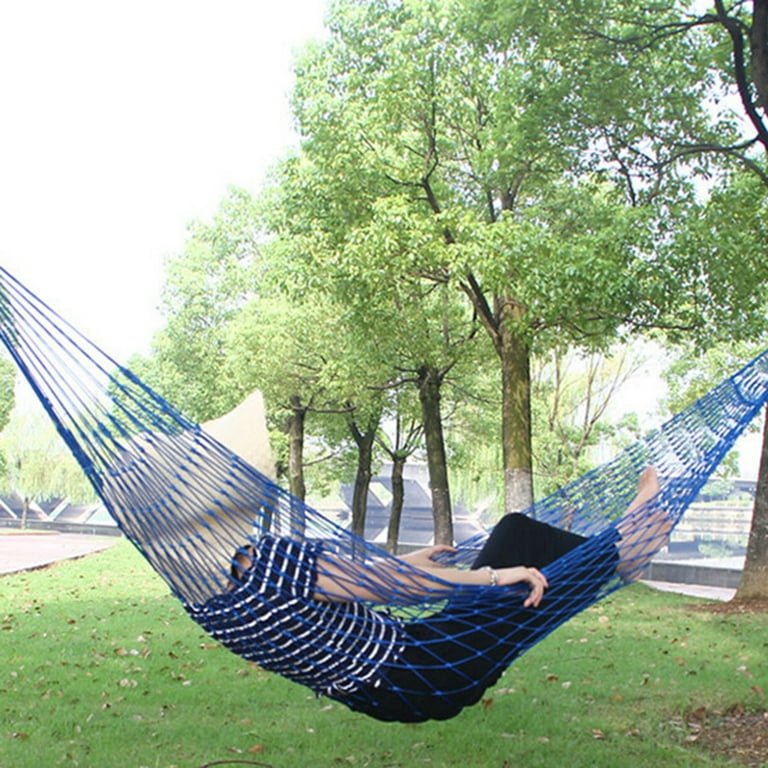SPRING PARK Strong Hammock Garden Nylon Mesh Net Hang Rope Travel