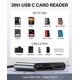 thumbnail image 2 of Lector de tarjetas de memoria Hicober USB C a SD/Micro SD 2TB Space Grey, 2 of 7