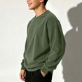 thumbnail image 5 of Squevariel Boys and Girls Long Sleeves Sweatshirt Corduroy Solid Color Round Neck Sweatshirts Casual Loose Pullover Top for 1-14Y, 5 of 7