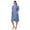 Cornflower, variant on Short Sleeve Zip Front Robe with pockets, Women's Sizes XS-5X