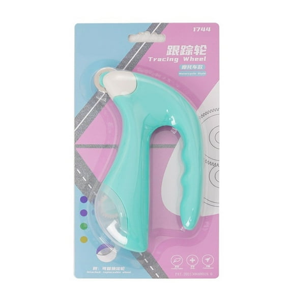 Ergonomic Handle Tracing Wheel for Leather Paper Cloth, Replaceable Craft Sewing Tracing Wheel with Storage Case