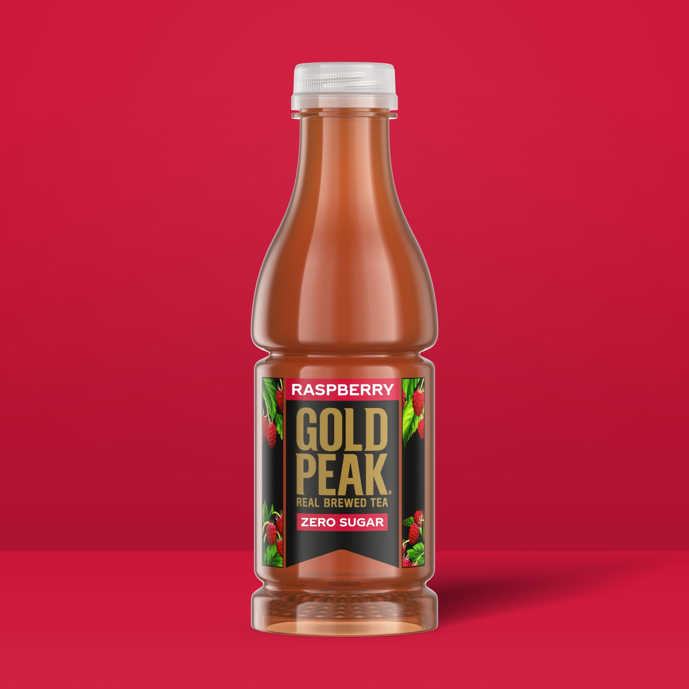 (5 pack) Gold Peak Raspberry Iced Tea, Zero Sugar Sweet Tea Bottle, 18.5 fl oz