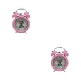 thumbnail image 4 of Reloj despertador Inteprter Metal doble campana luz nocturna silenciosa Rosa 2Conjunto, 4 of 6