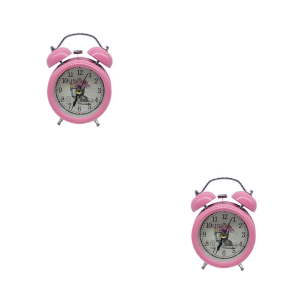 Reloj despertador Toystoory Metal con Doble Campana Rosa 2piezas