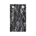 thumbnail image 1 of Dusty Blue Hanging Pocket Organizer, Monochrome Leaves Branches and Flowers Old Fashioned Garden Art, Printed Polyester Storage Bag with Pockets, 9" x 27", Dark Grey Dimgray, 1 of 2