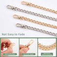 thumbnail image 5 of 4pcs Bag Extender Chains 7.95" Curb Link Chains 2 Colors Purse Strap Extenders Purse Chain Decoration Bag Chain Replacement Bag Chain Charms Handbag Chain Strap for Purse Making Supplies, 5 of 6