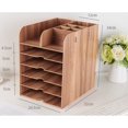 thumbnail image 2 of A4 A5 File Folder Racks Storage Paper Organizer Tray Wood Mail Sorter Desk Book Shelf Pen Ipad Document Display Holder Accessories Stroage Caddy Brackets Cube Home Workspace Bookcase Office Supplies, 2 of 6