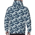 thumbnail image 7 of Rateoe A Japanese Great Wave Pattern Mens Hoodie, Pullover Hooded Sweatshirt, Kangaroo Pocket Hoodie Ideal for Daily Wear, Travel and Home-XX-Large, 7 of 7