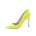 thumbnail image 2 of Zhabtuc Women's Classic Slip On High Heels Sexy Pointed Toe Pumps Stiletto Pumps Party Dress Shoes Yellow Size 7, 2 of 6