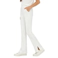 thumbnail image 6 of Girls Split Flare Pants Solid Color High Waist Stretchy Yoga Trousers Kids Casual Slim Comfy Long Pants White 5-6 Years, 6 of 7