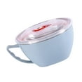 thumbnail image 3 of Milisten Stainless Steel Noodle Bowl with Handle and Lid Soup Bowls Food Insulation Container (Blue, Random Lid Color), 3 of 5