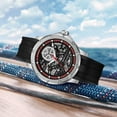 thumbnail image 2 of JUVET Mens Automatic Watch Fashion Skeleton Mechanical Watch Waterproof Watch for Men JV7011A1, 2 of 5
