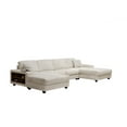 thumbnail image 6 of 137 inch Convertible Combination Sofa with Side Shelf, Modern Minimalist Sleeper Sofa Chair with 2 Pillows, for Living Rooms, Apartments, 6 of 9