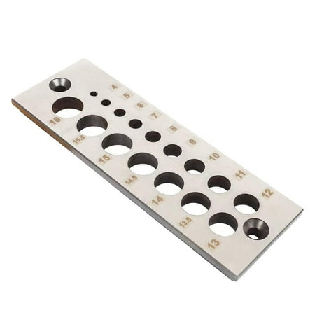 

17 Holes Steel Dowel Plate Hardware Pins Wood Dowel Rod Maker with Scores Practical Portable Dowel Maker for Industrial Home Improvement metric system