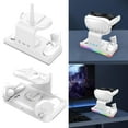 thumbnail image 3 of VR Charging Dock for Meta Quest 3 Type-C 5V Charge Controllers Headset Simultaneously VR Charging Cradle with Indicator Light-White, 3 of 6