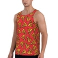 thumbnail image 2 of Logiee Pizza Cartoon Print Men's Workout Tank Top,Quick Dry Workout Tank Top,Gym Muscle Tee,Fitness Bodybuilding Sleeveless T Shirt-Large, 2 of 7