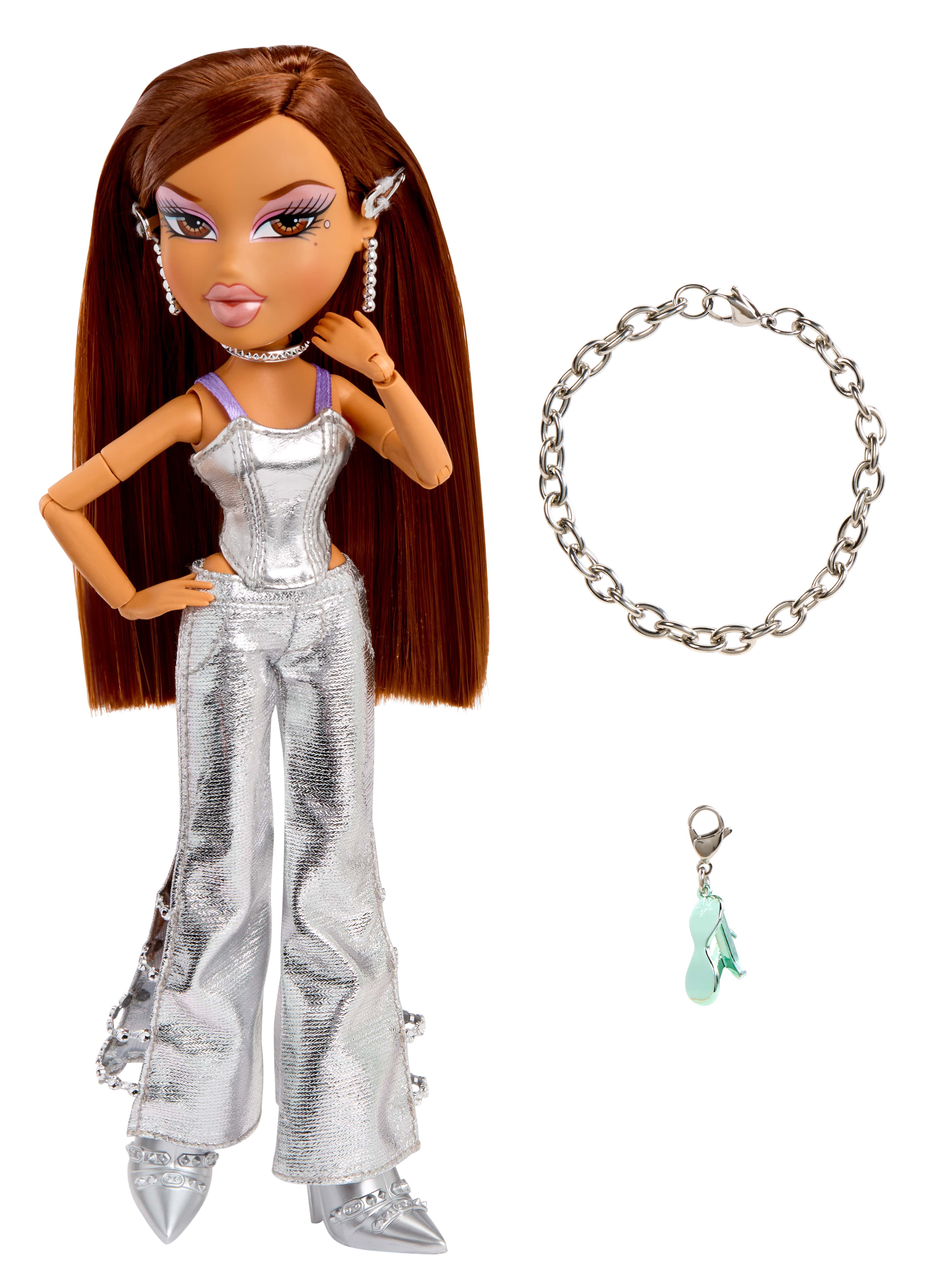 Bratz Charmz Yasmin Fashion Doll with Collectible Charm Bracelet