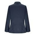 thumbnail image 2 of Ofreoo Women's Fashion Solid Button Suit Coat Long Sleeve Hatless Casual Coat/Jacket Tops Fleece Jacket Women Beach Vacation Clothes for Women Navy M, 2 of 8