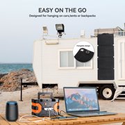 150W Portable Power Station with 60W Solar Panel - 166Wh Solar Generator with AC/USB/DC Outputs for Camping, Emergency, and Outdoor Use