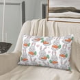 thumbnail image 4 of Plush Throw Pillow Covers, Cute Rabbit Carrot Pillow Cases with Invisible Zipper, Breathable Microfiber Pillow Cases Standard Size for Sleeping Bedroom Sofa Living Room 16x24, 4 of 5