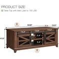 thumbnail image 6 of OKD 48" Farmhouse Rectangular Metal Coffee Table with Storage，Sliding Barn Doors and Wood Tabletop for Living Room,Reclaimed Barnwood, 6 of 7
