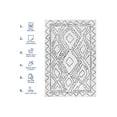 thumbnail image 5 of nuLOOM Mila SpinClean Machine Washable Diamond Trellis Area Rug, 6' x 6', Square, Mila White, 5 of 8