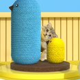 thumbnail image 4 of Poste Rascador Para Gatos, Diseño De Pollito, Poste Rascador Para Gatos Sisal Con 2 Postes De Altura Diferentes, Juguete Interactivo Para Gatos, Regalo Para Gatitos Methold PT002251-00, 4 of 6