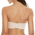 thumbnail image 4 of YEJIMAN Women's Full Support Non Slip Bra Strapless Push up Plus Size Seamless Bra Convertible Bandeau Bra, Beige Period Underwear For Women, Nylon High Waisted Underwear For Women, 4 of 8