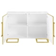 thumbnail image 4 of Elsa 2-door Wood Storage Accent Cabinet White and Gold, 4 of 14