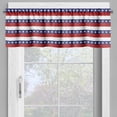 thumbnail image 2 of Ambesonne 4th of July Valance Pack of 2, American Flag Motif, 54"X18", Violet Blue Ruby White, 2 of 5