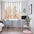 thumbnail image 5 of Wildflower Leaf Kitchen Curtains 63 Inch Length, Brown Floral Botanical White Watercolor Grommet Top Bedroom Living Room Curtains, Light Filtering Cafe Curtain Drapes 2 Panels Set 104''x63'', 5 of 9