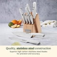 thumbnail image 4 of Block Knife Set, 12pc Cutlery Knife Set with Steel Blades for Precise Cutting, Lightweight, Stainless Steel, Durable & Dishwasher Safe, C77SSW-12P, 4 of 7