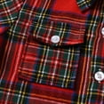 thumbnail image 4 of Hpapadks Girls Tops Kids Long Sleeve Lapel Button Down Plaid Shirt Coat Tops with Pockets Boys Shirts Red 3 Months-6 Months, 4 of 4