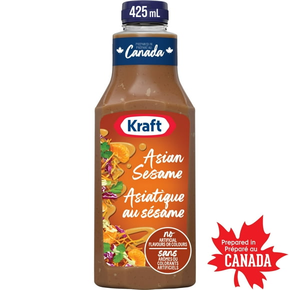 Kraft Asian Sesame Salad Dressing, 425 mL Bottle, KRAFT ASIAN SESAME DRESSING 425