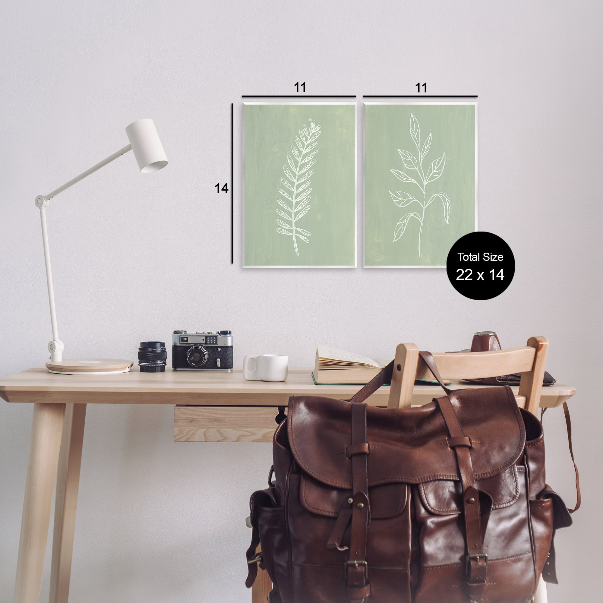 Stupell Industries Forest Fern Sprigs Floral & Botanical Painting Unframed Art Print Wall Art, 11 x 14, Set of 2