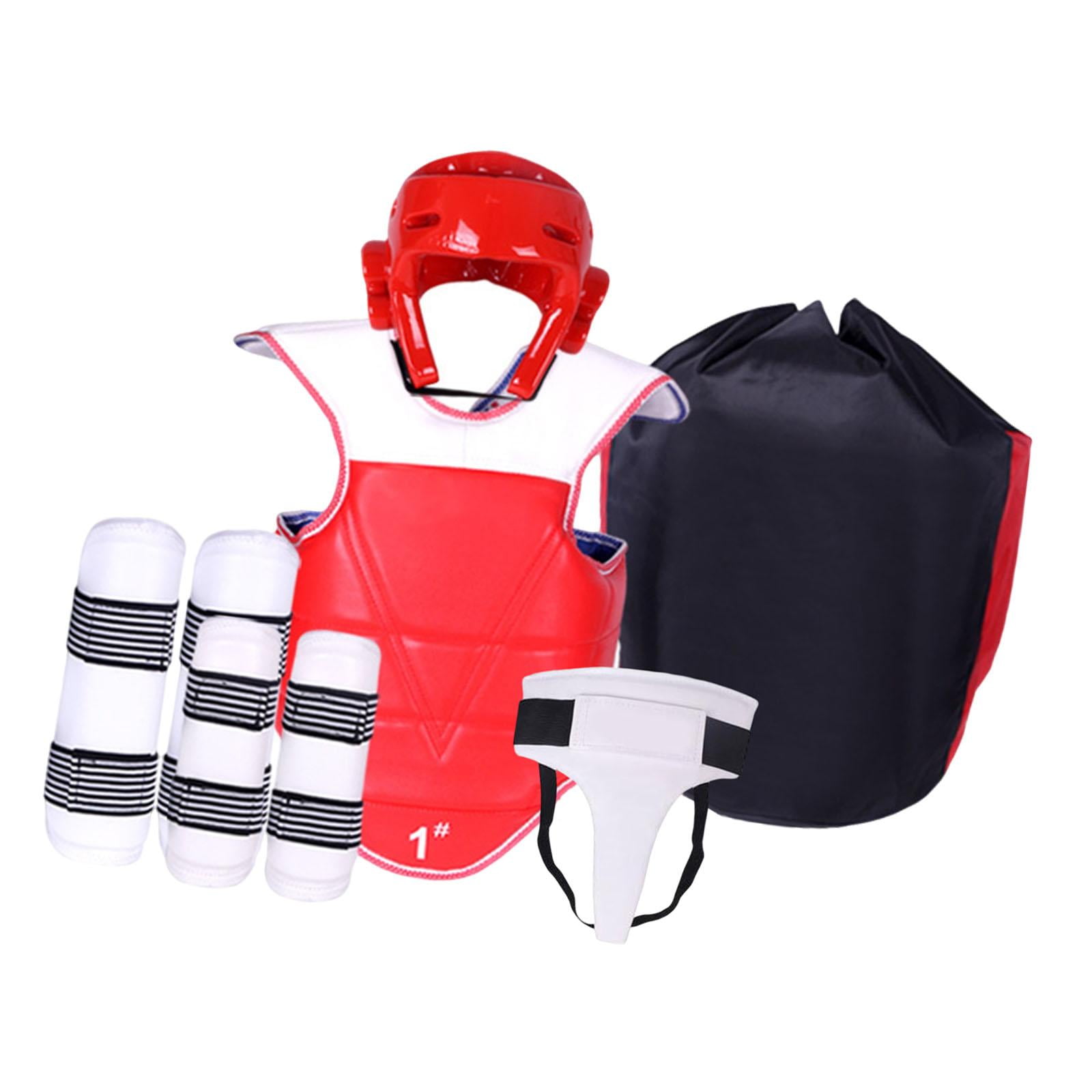 BAOSITY Karate Sparring Gear Set Arm Leg Guards Adjustable Padded