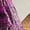 Purple, variant on Bohemian style waist-cinching long dress with printed pattern and large hem for women
