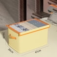 thumbnail image 2 of Foldable Storage Boxes with Lids, Large Linen Fabric Foldable Storage Boxes Organizer, Closet Organizers for Clothes Storage, Office Storage, 2 of 6