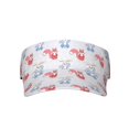 thumbnail image 2 of Kdxio Red Squirrel And Blue Rabbit Print Sun Visor Hat Golf Visor Adjustable Velcro Outdoor Sports Cap for Men Women, 2 of 7