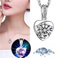 thumbnail image 2 of Odeerbi Heart Necklace for Women Love Heart Pendant Necklace Purple Spirit Jewelry Necklace Valentine's Day Gift White, 2 of 4