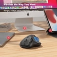 thumbnail image 4 of Ratón Trackball inalámbrico Nulea M501 recargable ergonómico, 4 of 7
