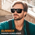 thumbnail image 4 of Polarized Sunglasses for Men, Lightweight Sun Glasses with UV400 Protection for Driving Fishing Golf Cycling Running, 3 Pack Sunglasses, 4 of 7