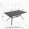 thumbnail image 2 of 6 - Person Rectangular 63"L X 38"W Outdoor Dining Table, 2 of 6