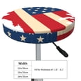 thumbnail image 4 of Picia American Flag Map Pattern Round Stool Covers Comfy Seat Covers Stretch Removable Washable Chair Slipcover Round Bar Chair Cushion Cover-12 inch, 4 of 7
