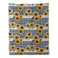 thumbnail image 4 of Oslo 60 Inch Throw Blanket, Microfiber Polyester, Yellow Sunflower Print, 4 of 5