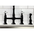 thumbnail image 3 of Grifo de cocina Kingston Brass Heritage Bridge negro mate, 3 of 9