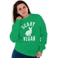 thumbnail image 4 of Scary Vegan Bunny Rabbit Vegetarian Sweatshirt for Men or Women Brisco Brands S, 4 of 5