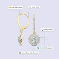 thumbnail image 2 of Diamond Dangle Earring | 1 Ct IGI Certified Round Shape Lab Grown Diamond Dangle | 14K Yellow Gold | Freyde Double Halo Lab Diamond Earring | Prong Setting | FG-VS1-VS2 Quality | Friendly Diamonds, 2 of 6