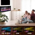 thumbnail image 2 of Vitesse 42 inch Electric Fireplace Recessed and Wall Mounted,750/1500W Heater and Linear Fireplace with Touch Screen Control Panel, Timer,Remote Control,Adjustable Flame Color and Speed, 2 of 7